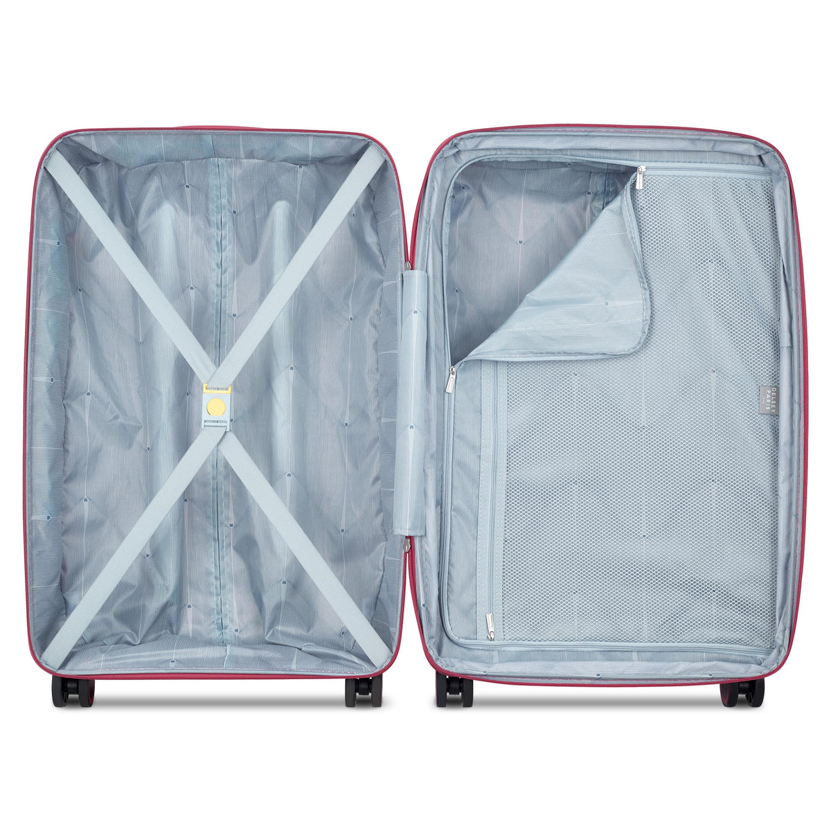DELSEY Paris Dune Hardside Expandable Luggage with Spinner Wheels, Viva Magenta, Checked-Medium 25 Inch