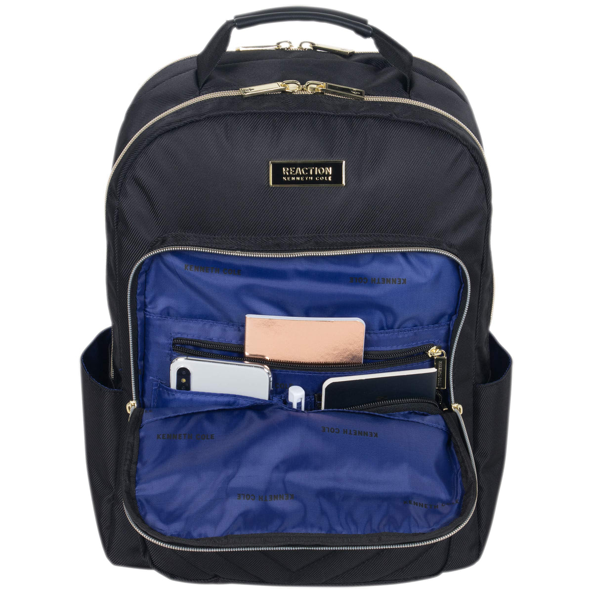 Kenneth Cole Reaction Women's Chelsea Chevron Quilted 15-Inch Laptop & Tablet Fashion Travel Backpack, Navy, One Size