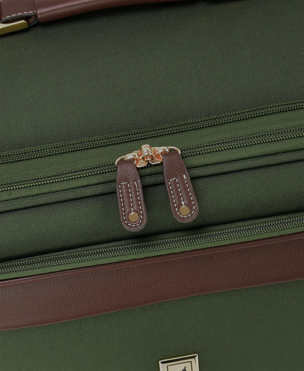 London Fog Nottingham 29 Inch Expandable Spinner Softside Suitcase, Olive Chestnut