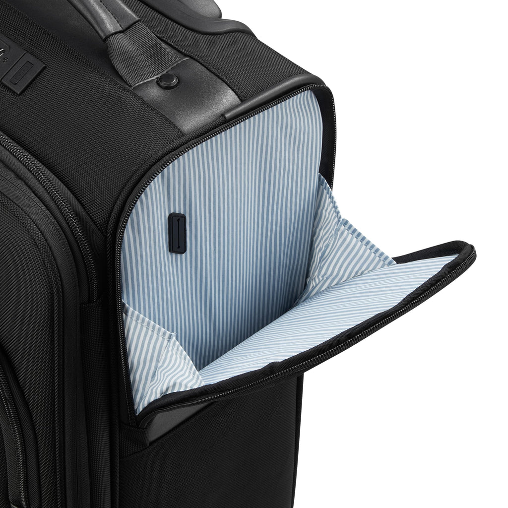 DELSEY Paris Wagram Softside Expandable Luggage with Spinner Wheels, Black, Carry On 20 Inch