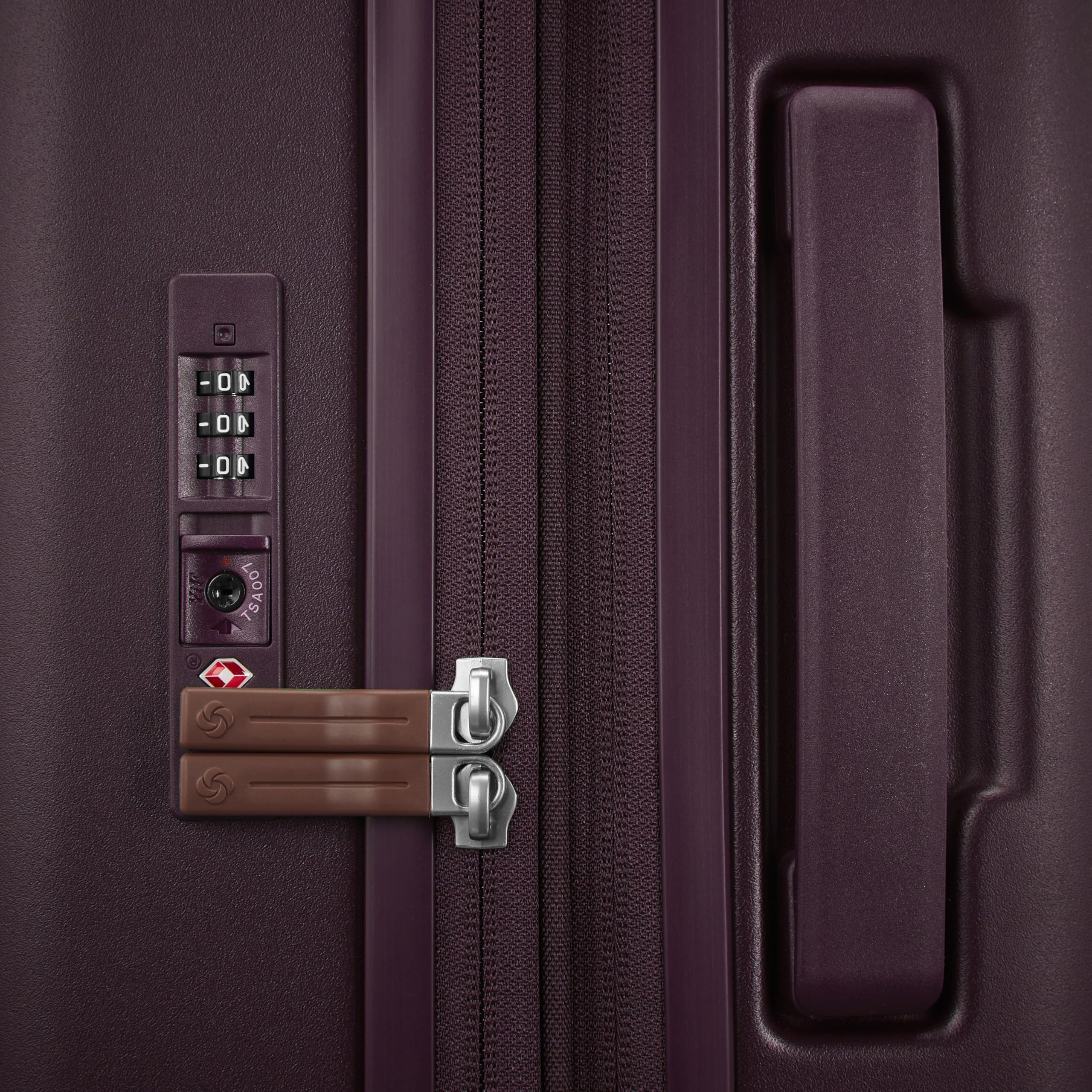 Virtuosa Hardside 21 Inch Carry On Luggage - Airline Approved with 360° Spinner Wheels, RightHeight™ Adjustable Handle - Zippered WetPak™ - TSA Lock - Expandable Light Polycarbonate Shell - Merlot