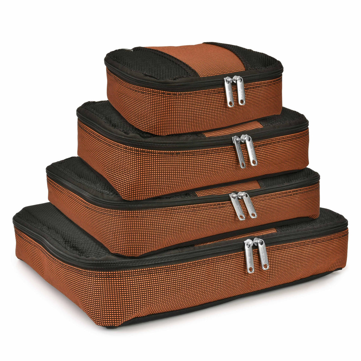 Travel Select Amsterdam Softside Expandable Luggage with Rolling Wheels, Orange, 8-Piece Set (15/21/25/29) with Packing Cubes