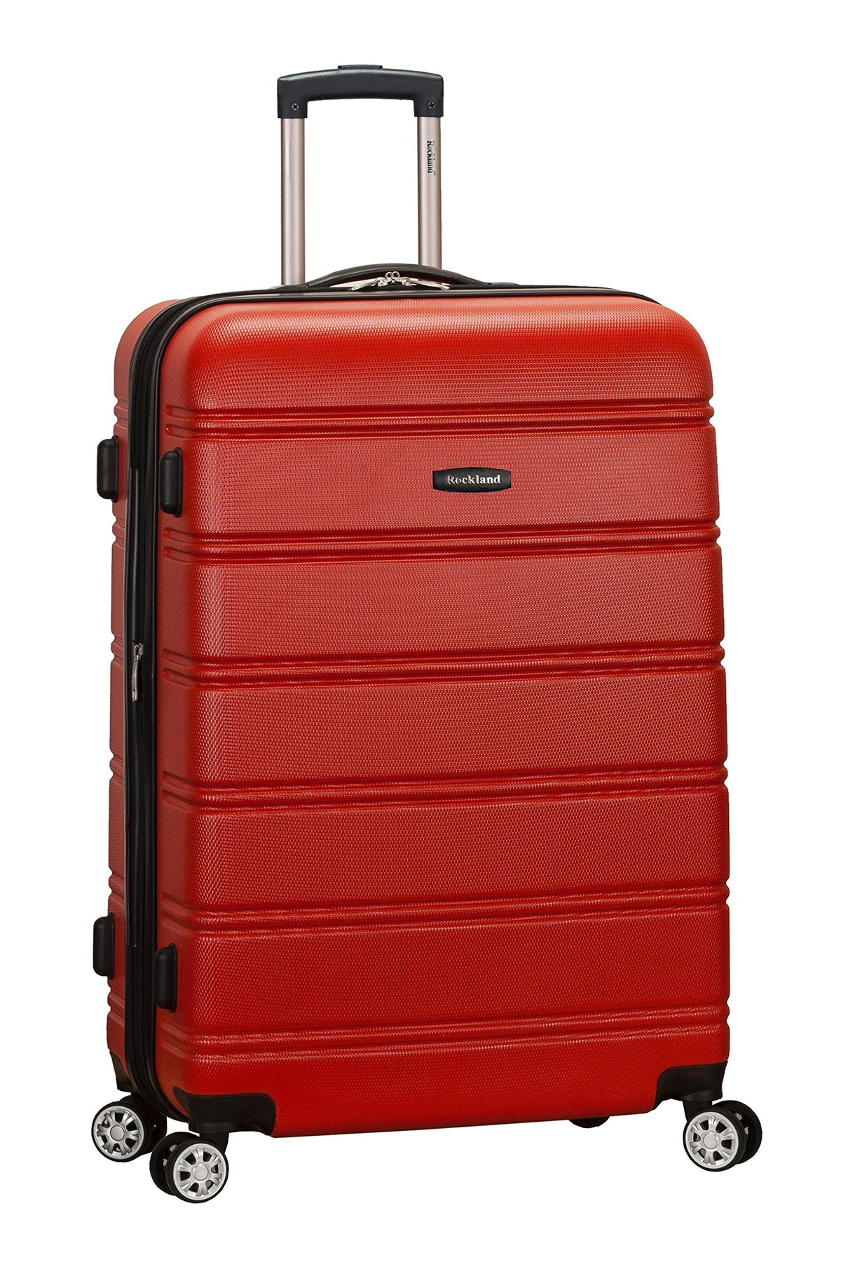 Rockland Melbourne Hardside Expandable Spinner Wheel Luggage, Red, Checked-Large 28-Inch (F1603-RED)