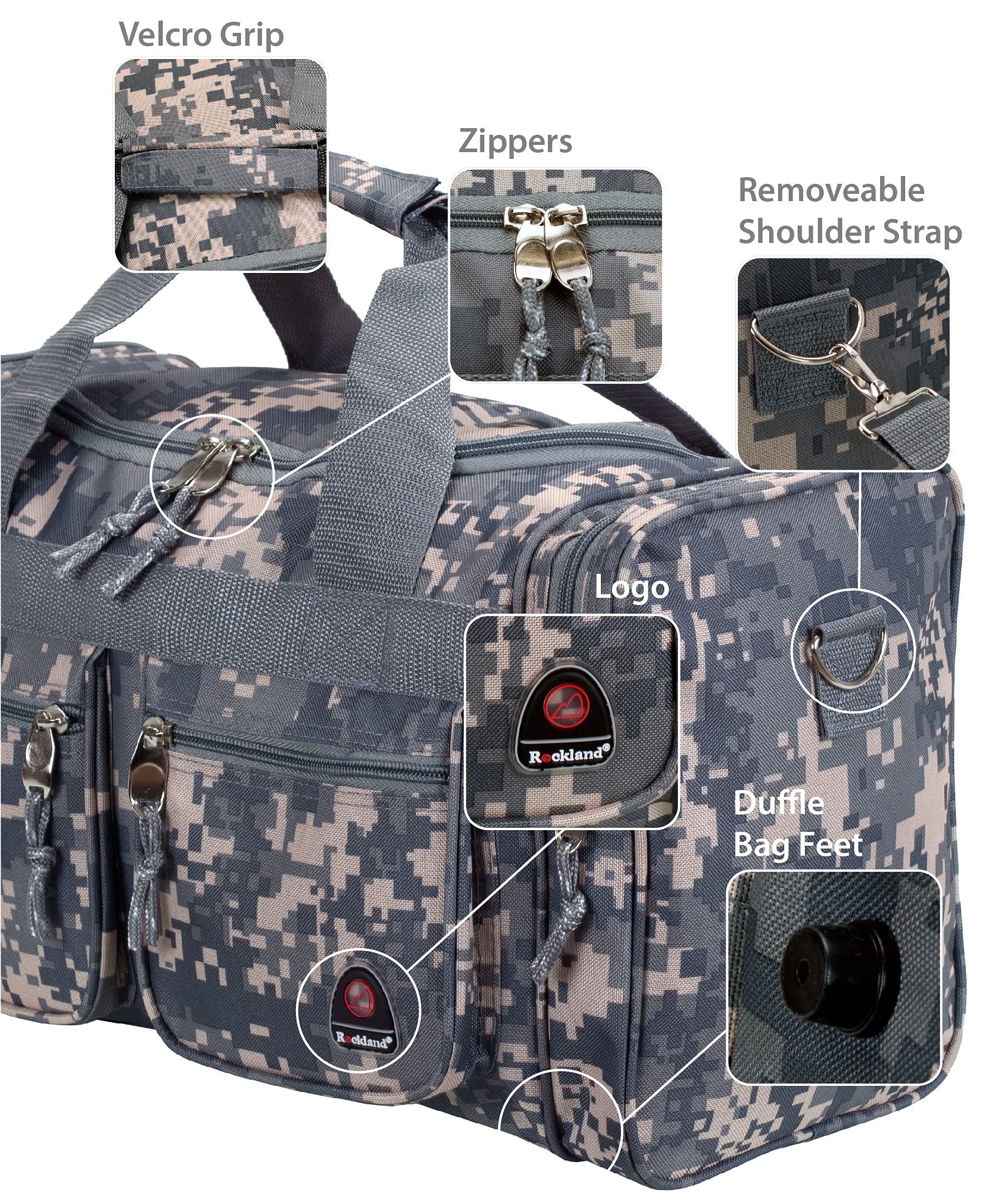 Rockland Duffel Bag, ACU Camo, 19-Inch