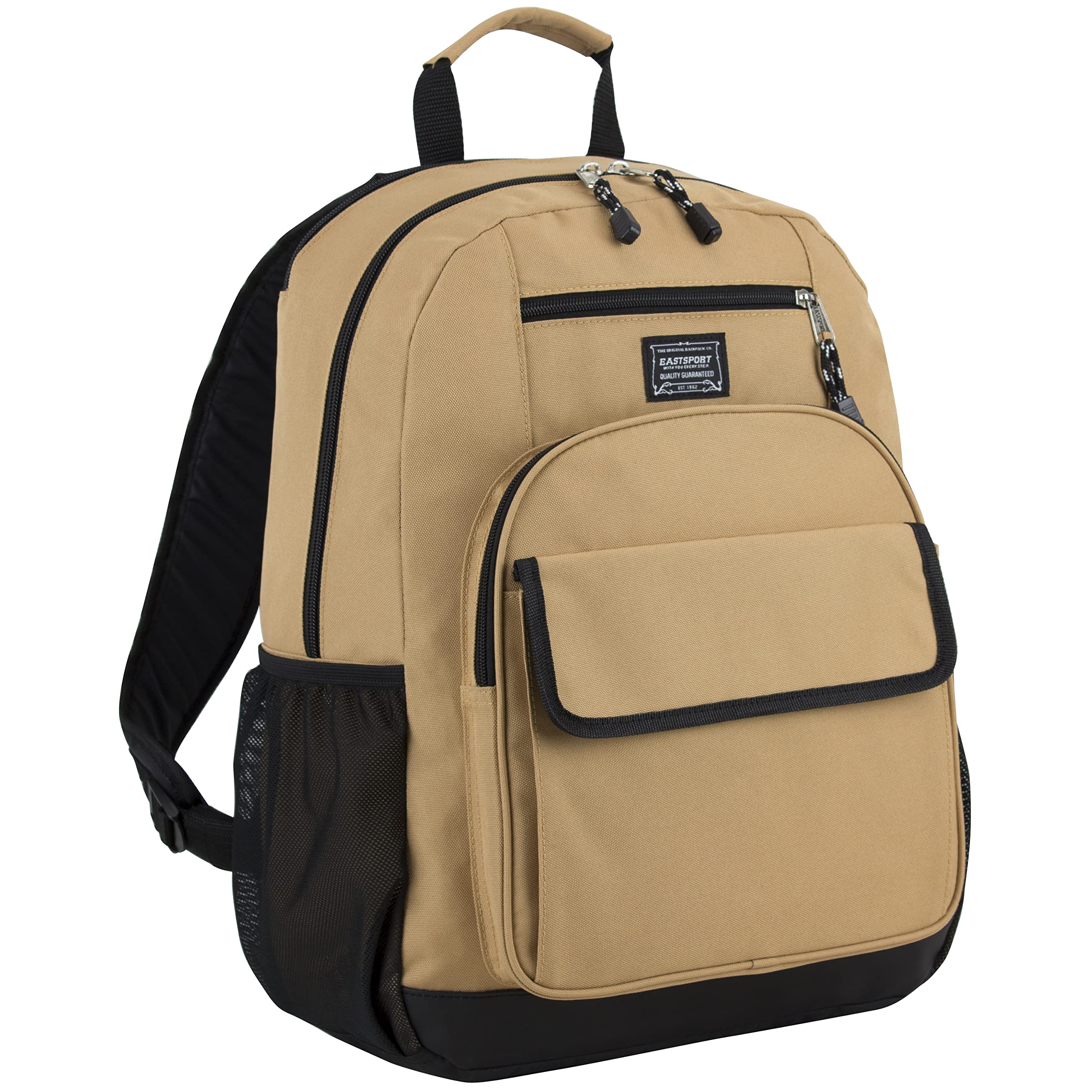 Eastsport Travel Luggage Carry On Weekender Backpack Daypack Large Tech Laptop Bag for Work, Gym, Hiking, Tan