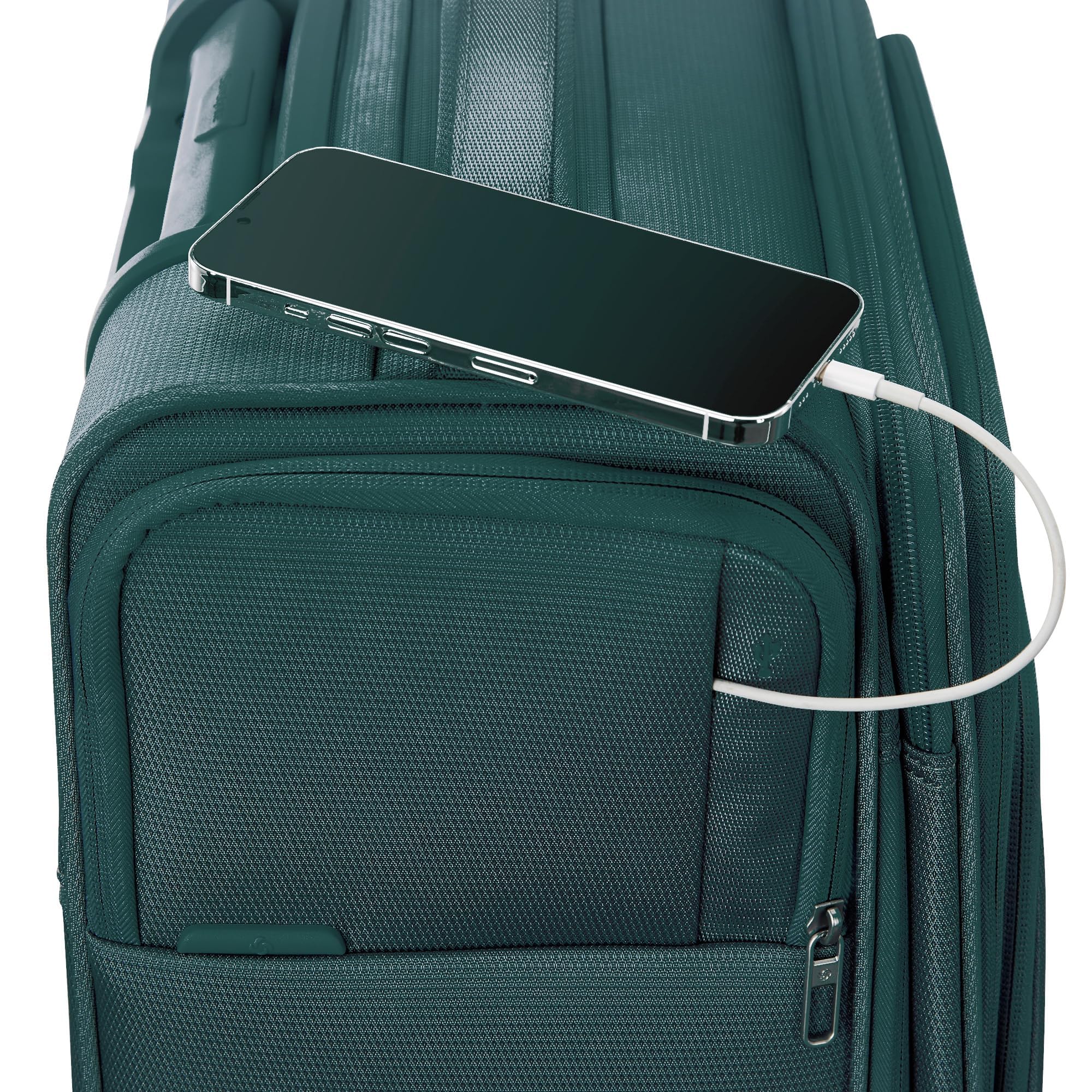 Samsonite UpLIFT Lightweight Softside Carry-On Luggage with Spinner Wheels - Expandable - Airline-Approved, Polyester Soft Suitcase for Ultra Light Travel - Emerald Green