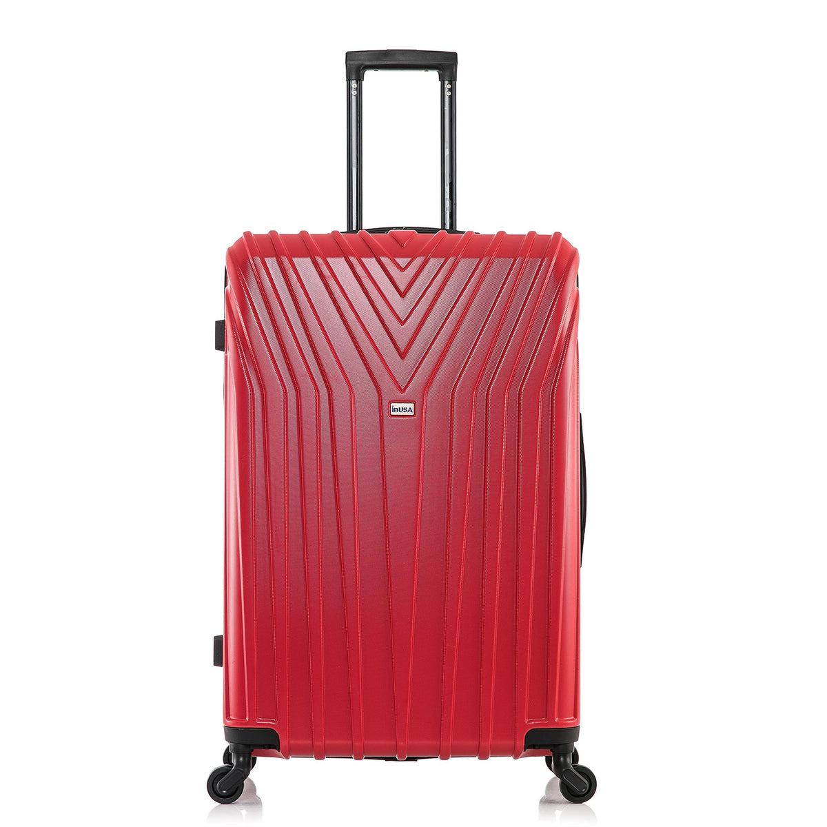 InUSA VASTY Luggage with Spinner Wheels | Durable Lightweight Hardside Suitcase, Travel Bag with Handle and Trolley, 28-Inch Large Checked Luggage | Red