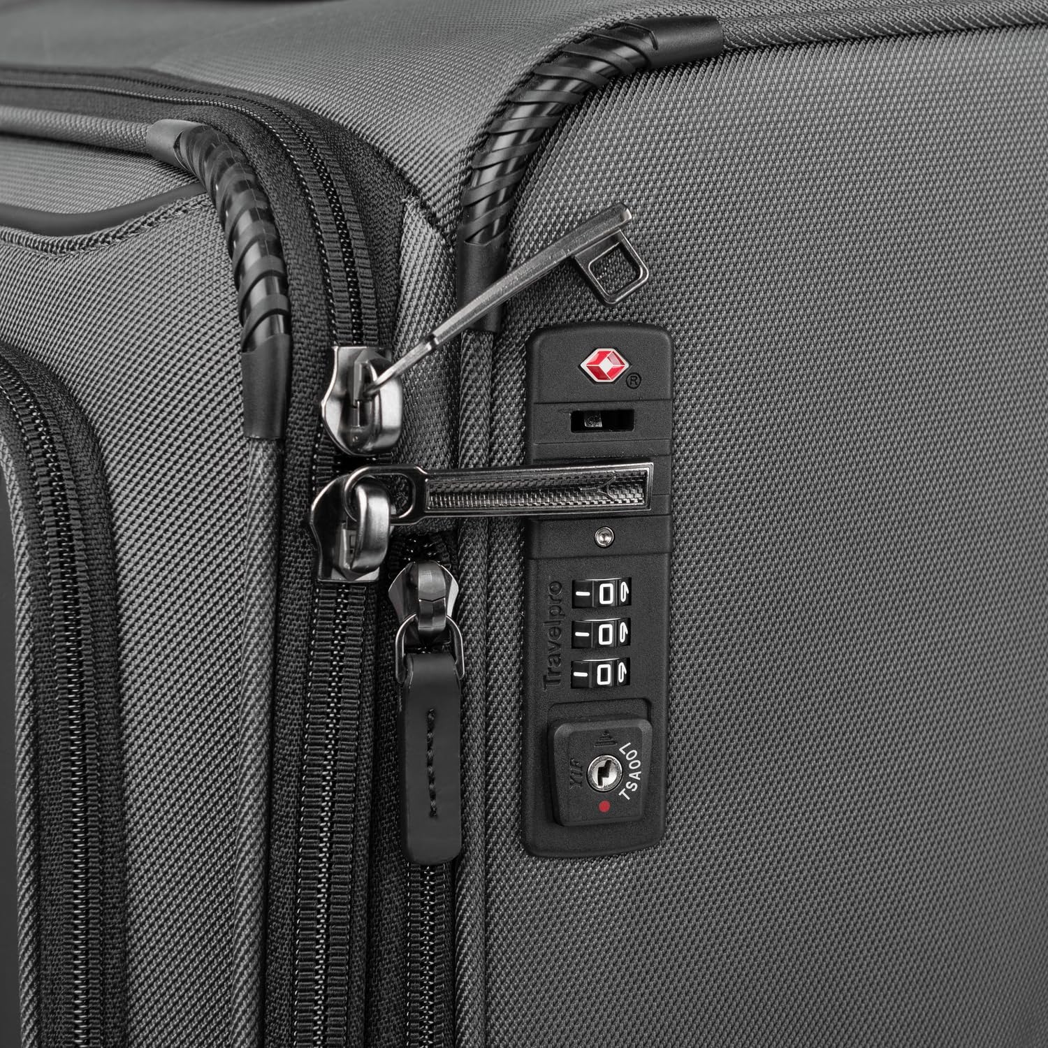 Travelpro Crew Classic Lightweight Softside Expandable Checked Luggage, 8 Wheel Spinner Suitcase, TSA Lock, Men and Women, Checked Medium 25-Inch, Titanium Grey