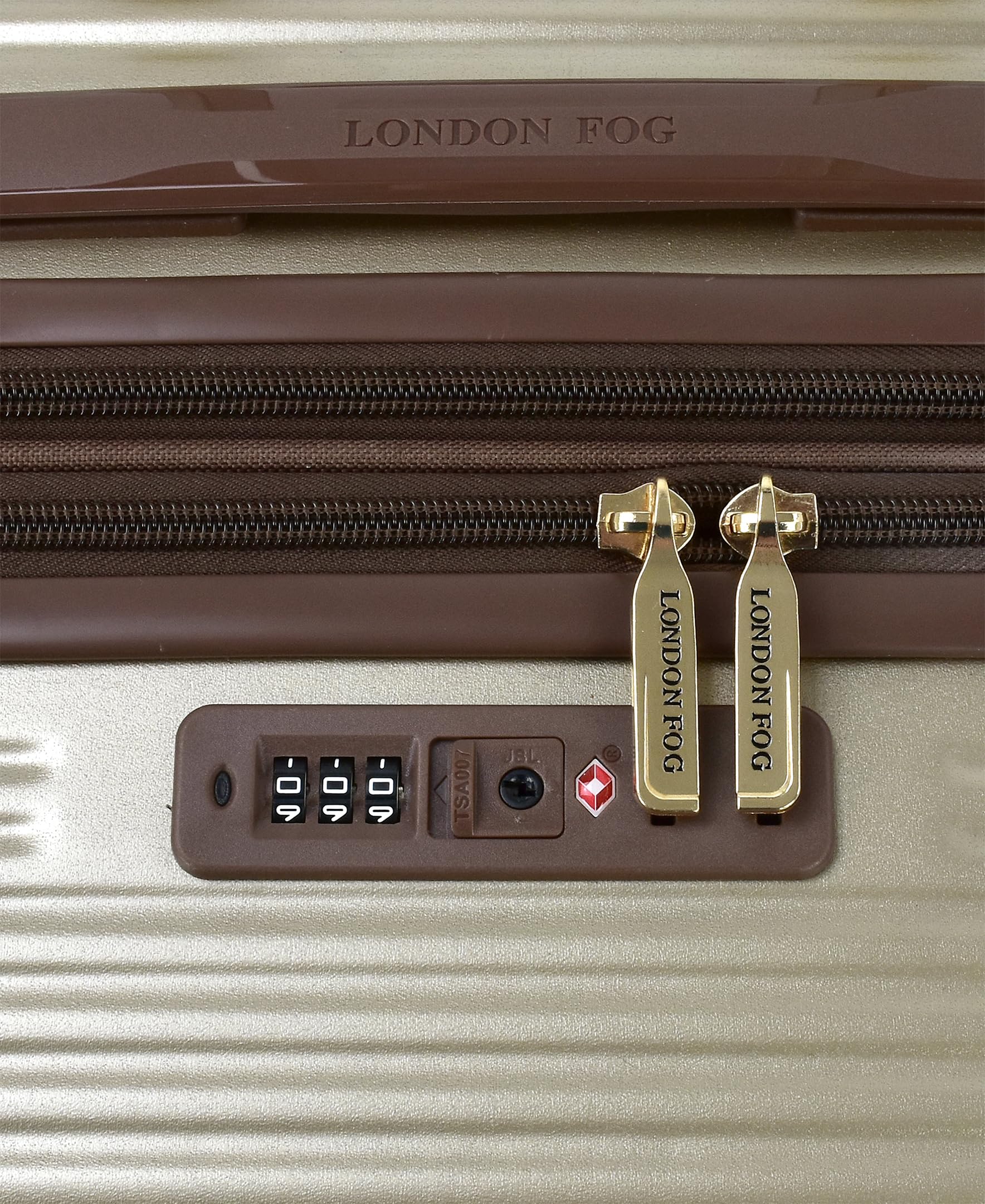 London Fog Brentwood IV 20" Expandable Spinner Carry-on Hardside, Latte