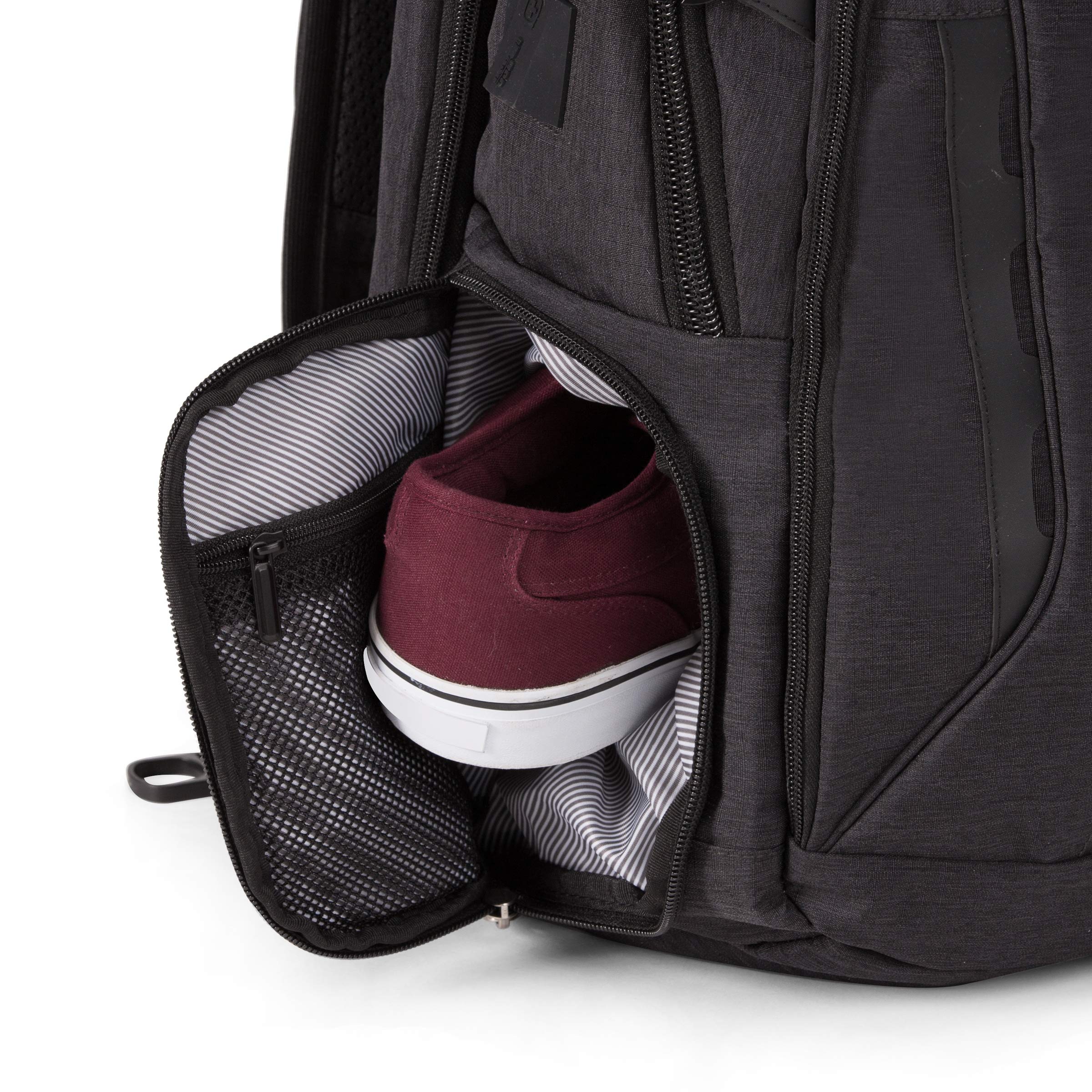 SwissGear 5358 USB ScanSmart Laptop Backpack. Abrasion-Resistant & Travel-Friendly Laptop Backpack with TSA lock exclusive bundle. (Heather Gray)
