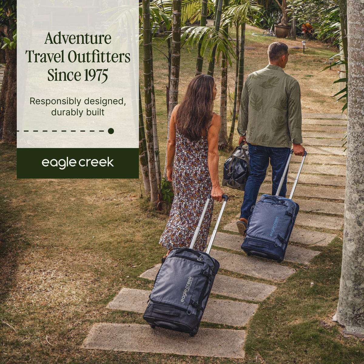 Eagle Creek Cargo Hauler XT Wheeled Duffel - Wheeled Backpack Duffel - Deployable Backpack Straps - Lockable U-Lid & Easy Access Compartment - 21.5" - Iron Orange
