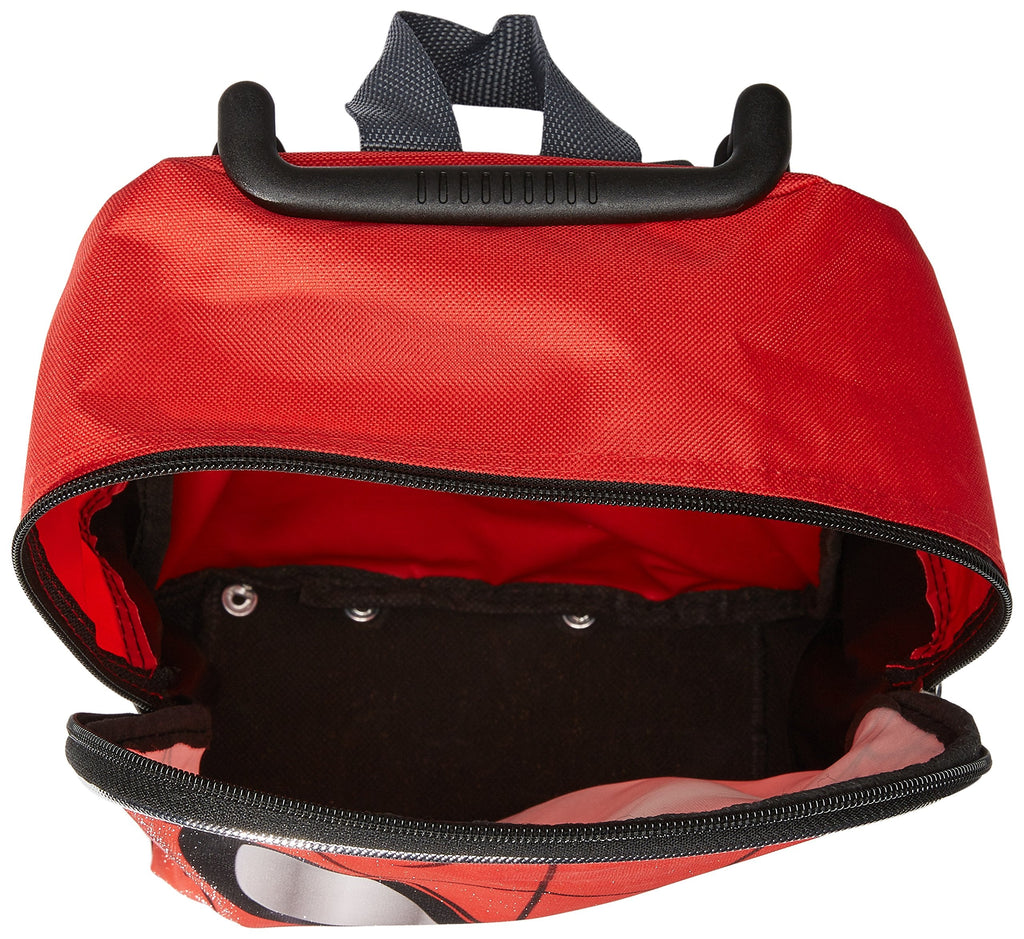 Disney Spiderman Face 12" Rolling Backpack Red Toddler Size