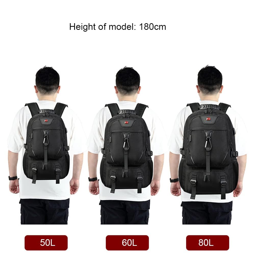 Aikelai Large Travel Backpack with Shoe Compartment, Carry On Backpacks for Men, Laptop Backpack with USB Charging Port