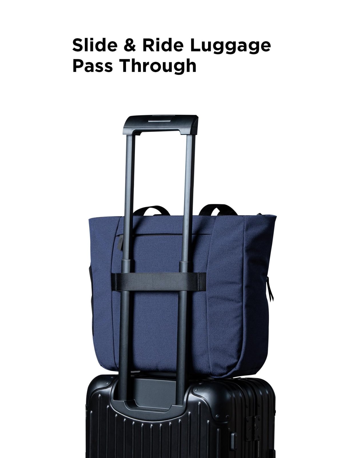ALPAKA Bravo Tote Bag for 16 Inch MacBook Pro – Weatherproof 16 Inch Laptop Briefcase for Men & Women, Work Travel Tote with Adjustable Shoulder Strap, Blue Axoflux 600D
