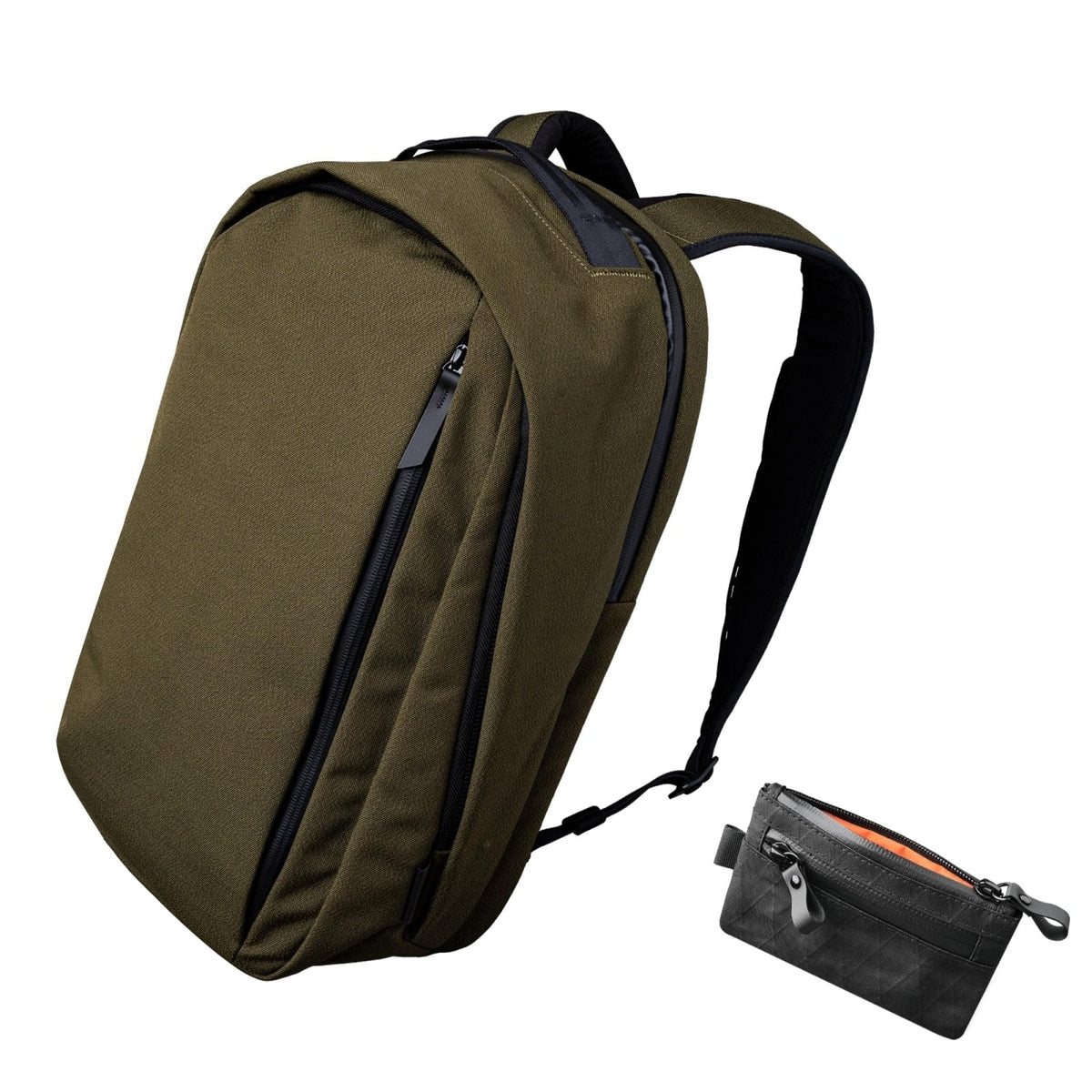 ALPAKA Metro Backpack Pro and Zip Pouch - Fits 15.6" Laptop Business Travel Backpack with YKK Zippers, MOD Key Leash & Luggage Pass-through, RFID-Blocking Small Cash and Card Zip Wallet with YKK Zippe