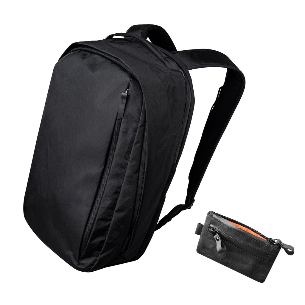 ALPAKA Metro Backpack Pro and Zip Pouch - Fits 15.6" Laptop Business Travel Backpack with YKK Zippers, MOD Key Leash & Luggage Pass-through, RFID-Blocking Small Cash and Card Zip Wallet with YKK Zipp