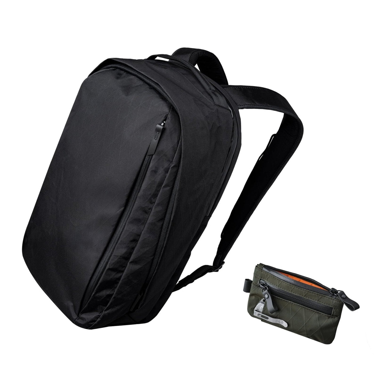 ALPAKA Metro Backpack Pro and Zip Pouch Pro - Fits 15.6" Laptop Business Travel Backpack with YKK Zippers, MOD Key Leash & Luggage Pass-through, Slim Zipper Wallet with RFID Blocking, ID Card Holder
