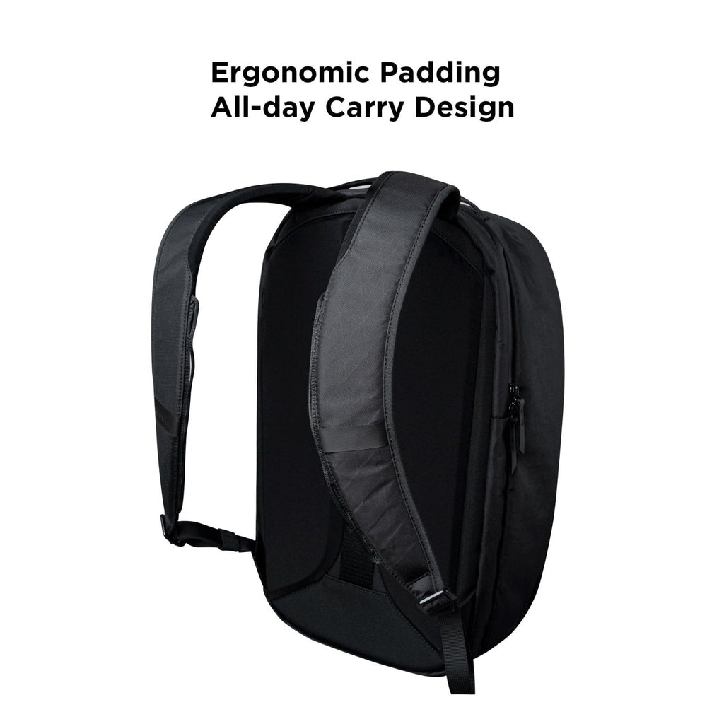 ALPAKA Metro Backpack Pro for Men - Fits 16" Laptop Business Travel Backpack with YKK Zippers, MOD Key Leash & Luggage Pass - through, Padded and Weatherproof X - pac Material Work Bag (Black)