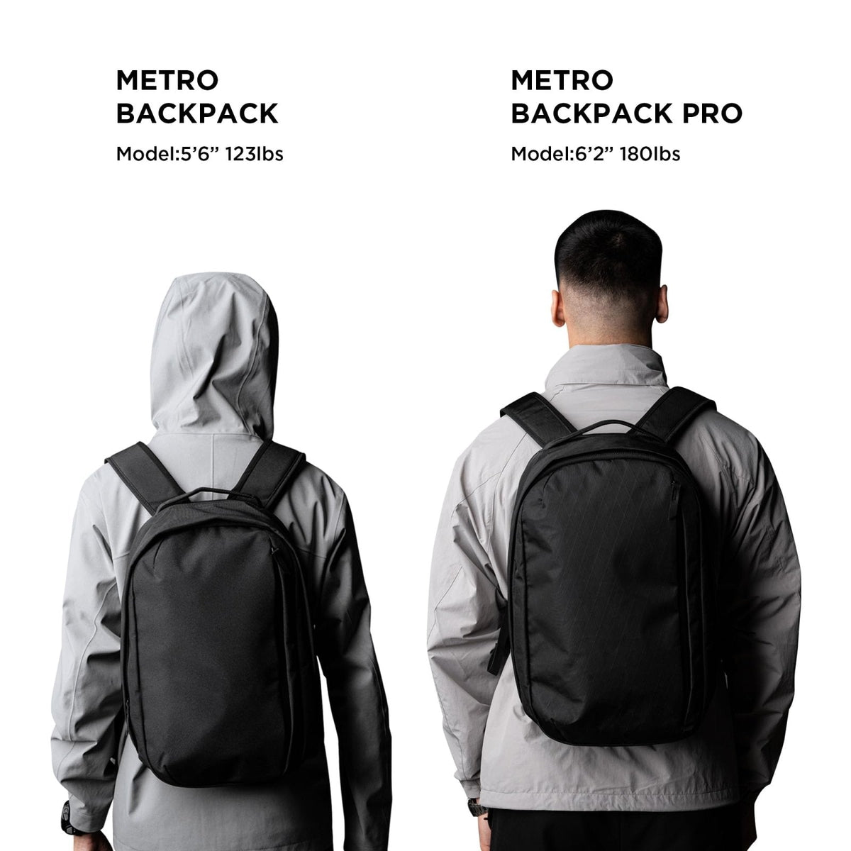 ALPAKA Metro Backpack Pro for Men - Fits 16" Laptop Business Travel Backpack with YKK Zippers, MOD Key Leash & Luggage Pass - through, Padded and Weatherproof X - pac Material Work Bag (Black)