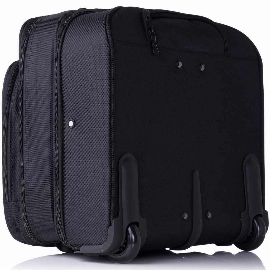 Alpine Swiss Rolling Laptop Briefcase Wheeled Overnight Carry on Bag Up to 15.6 Inches Notebook - Carries Legal Size Files