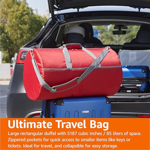 Amazon Essentials Duffel Bag, 25 inches, Red