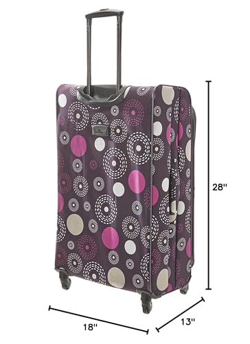 American Flyer Luggage Fireworks 5 Piece Spinner Set, Purple, One Size