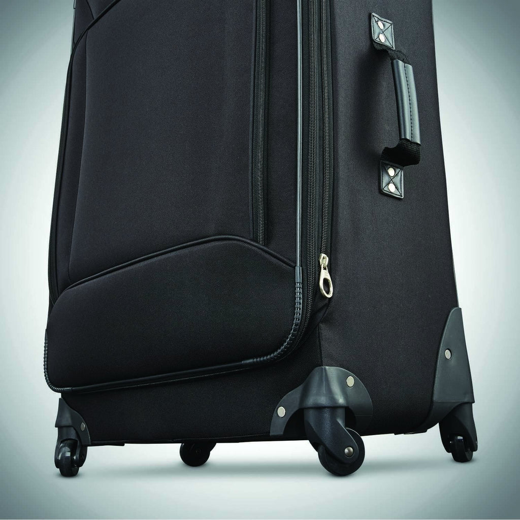 American Tourister Fieldbrook XLT Softside Upright Luggage, Black, 3 - Piece Set (BB/21/25)