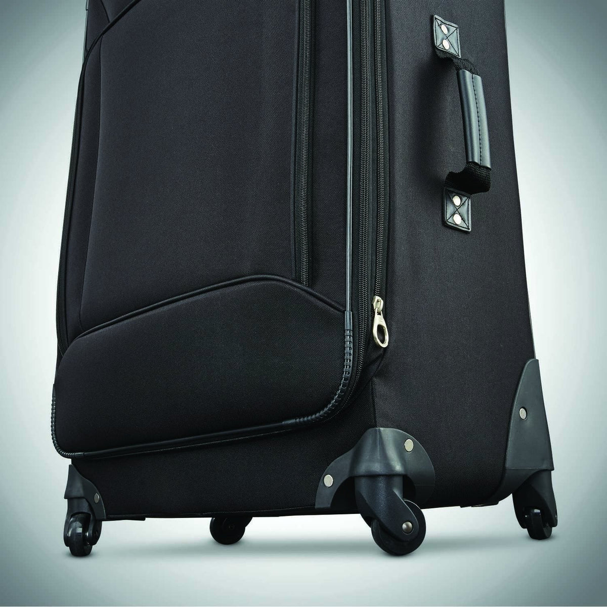 American Tourister Fieldbrook XLT Softside Upright Luggage, Black, 3 - Piece Set (BB/21/25)