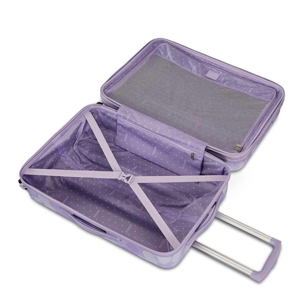 American Tourister Moonlight Hardside Expandable Luggage with Spinner Wheels, Lavender Maze, Checked - Medium 24 - Inch