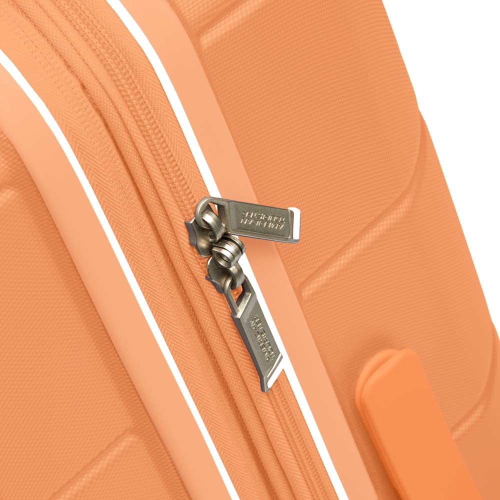 American Tourister Stratum 2.0 Expandable Hardside Luggage with Spinner Wheels, 24 - Inch Checked - Medium, Papaya