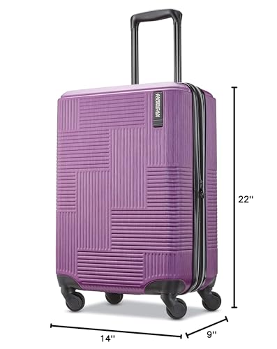 American Tourister Stratum XLT Expandable Hardside Luggage with Spinner Wheels, Power Plum, Carry - On 21 - Inch