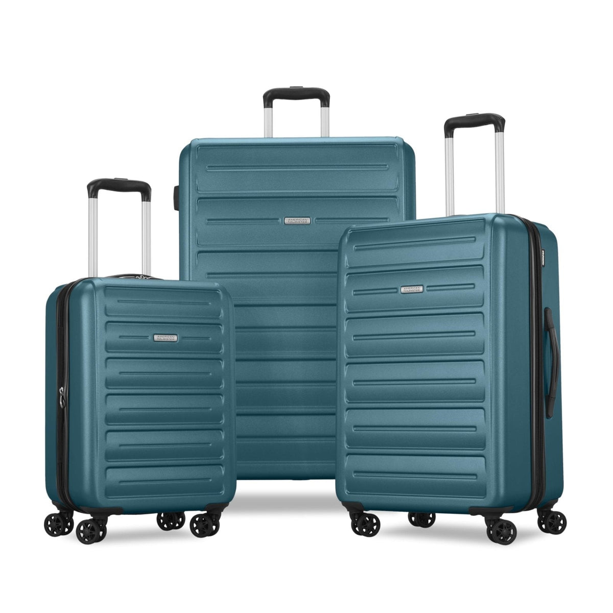 American Tourister Westridge Hardside Luggage Set with Spinner Wheels, Teal, 3PC Set (CO/M/L)