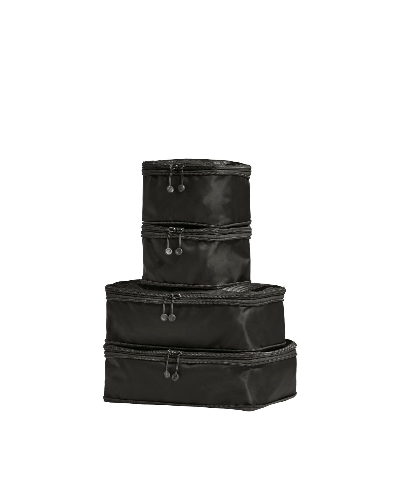 ANTLER - Compression Packing Cubes for Travel, Luggage Organiser for Suitcases or Bags, Travel Accessories, Set of 4, Black