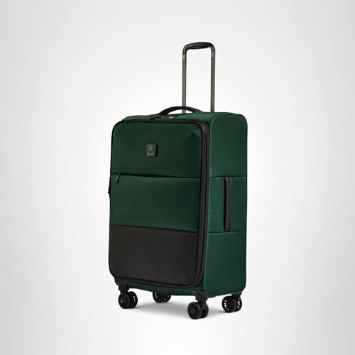 ANTLER - Soft Stripe Large Luggage - 31" Softside Suitcase, Durable, Lightweight & Expandable, 4 Spinner Wheels - Adjustable Handle, TSA Lock, Antler Green