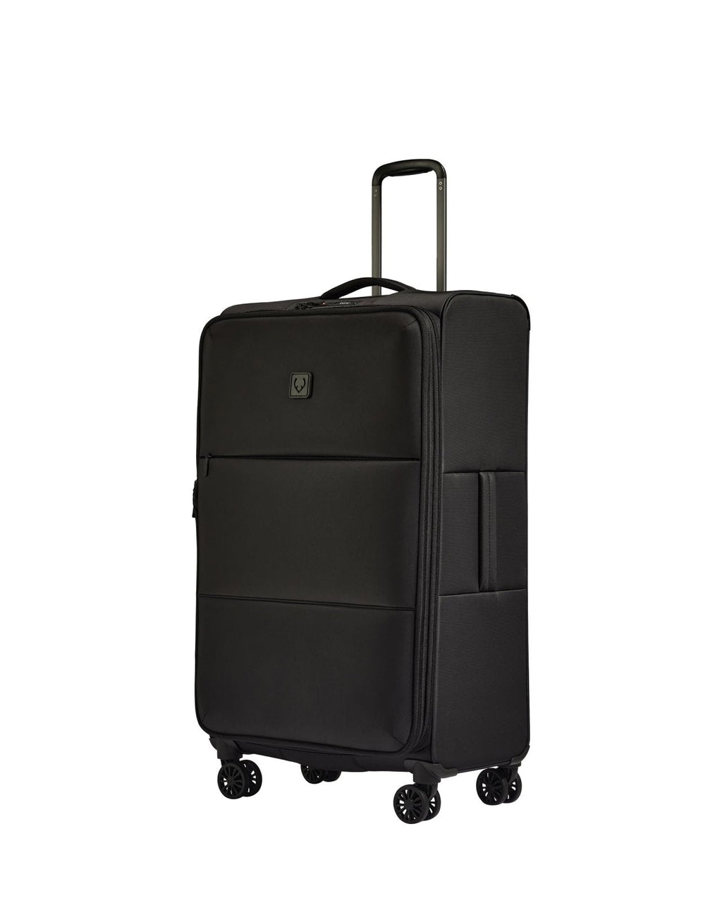 ANTLER - Soft Stripe Large Luggage - 31" Softside Suitcase, Durable, Lightweight & Expandable, 4 Spinner Wheels - Adjustable Handle, TSA Lock, Black