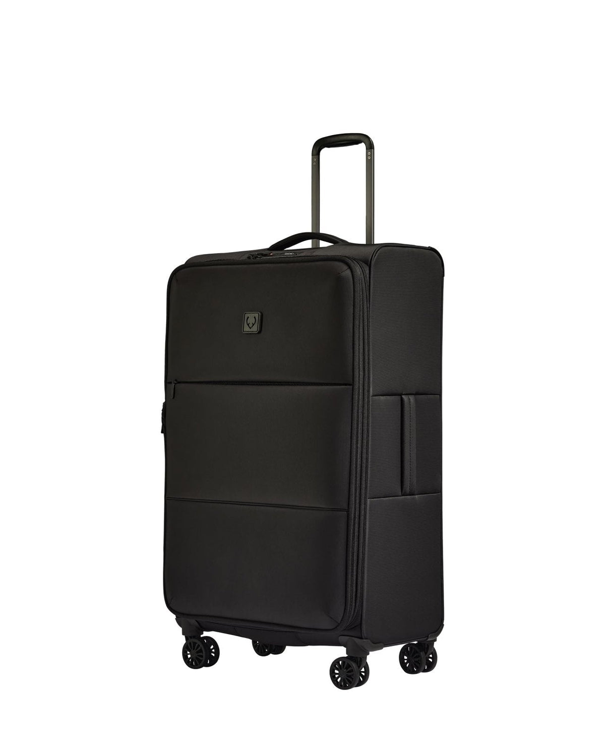 ANTLER - Soft Stripe Large Luggage - 31" Softside Suitcase, Durable, Lightweight & Expandable, 4 Spinner Wheels - Adjustable Handle, TSA Lock, Black
