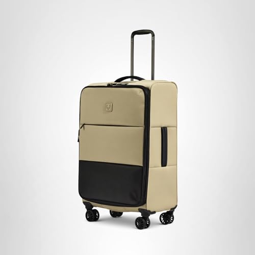 ANTLER - Soft Stripe Large Luggage - 31" Softside Suitcase, Durable, Lightweight & Expandable, 4 Spinner Wheels - Adjustable Handle, TSA Lock, Sand Yellow
