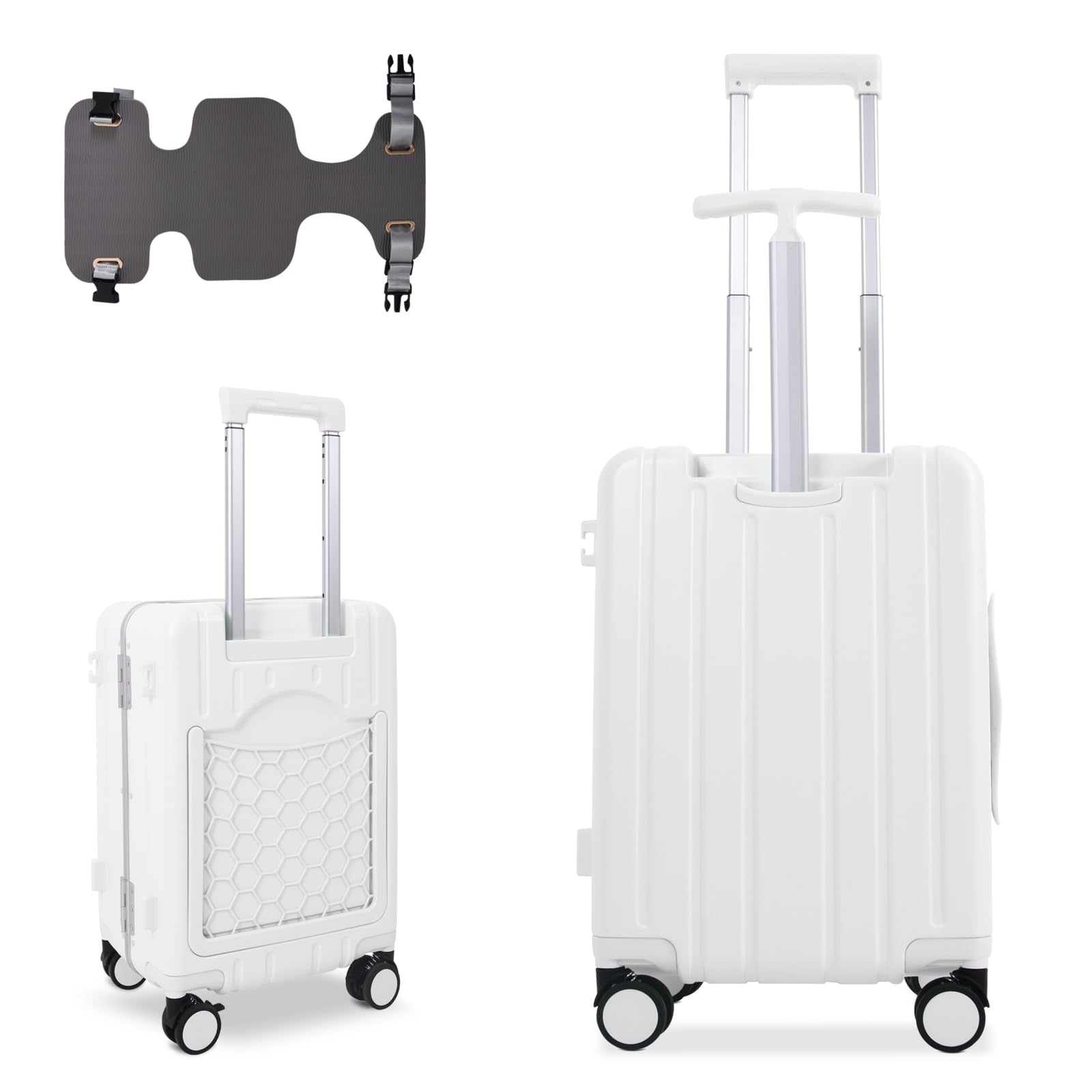 Apelila 20” Ride On Luggage with Seat Carry On Suitcase Luggage, with TSA Approved Lock and Aircraft Grade Aluminum Frame, 360° Silent Wheels and Waterproof Storage for Kids&Adults