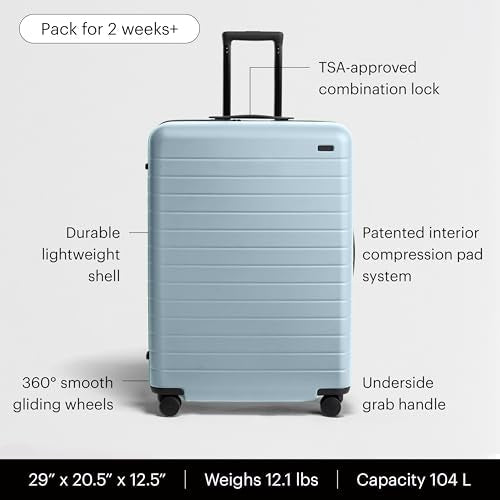 Away Large Checked Luggage, 29-inch Lightweight Hardside Spinner Suitcase