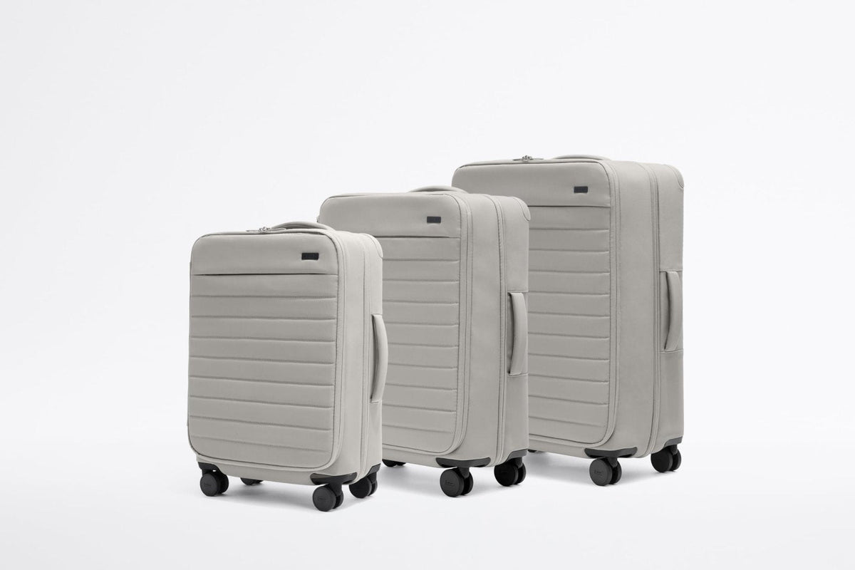 Away Softside Bigger Carry - On Suitcase, 23 Inch Expandable High - Strength Nylon Luggage With Spinner Wheels, Meets Requirements for Most Major Airlines, Cloud Gray