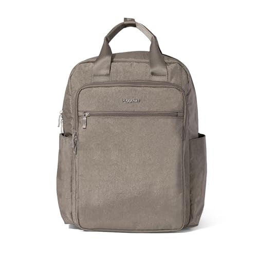 Baggallini Commuter Laptop Backpack - Lightweight 15x11 Travel Backpack w/RFID & Luggage Sleeve