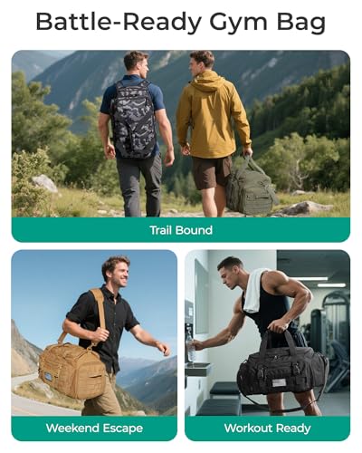 BAGSMART 4-IN-1 Gym Bag for Women Men, TSA Duffle Bag for Travel