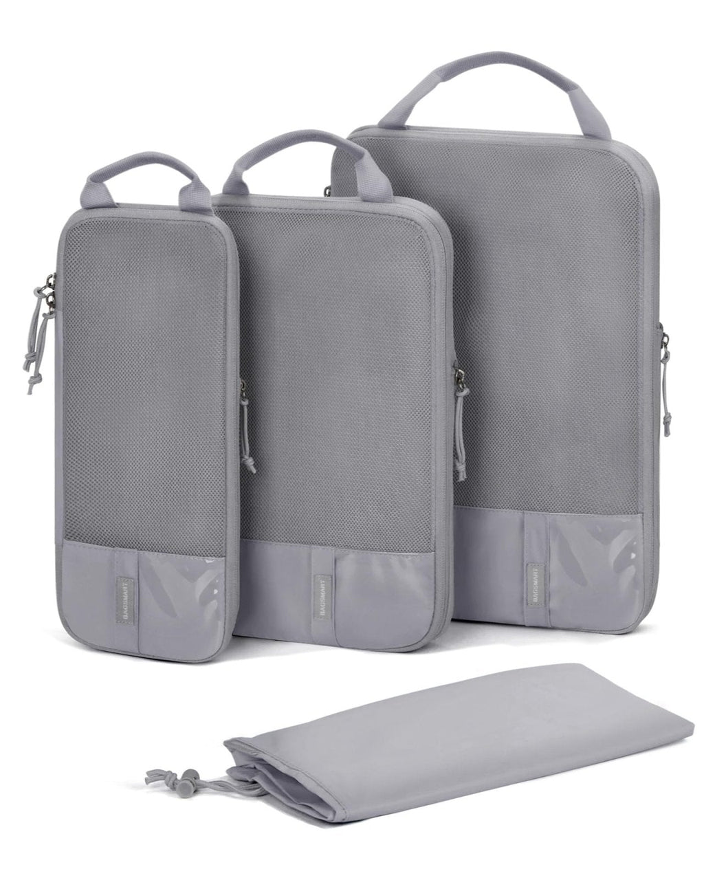 BAGSMART 4 Set Compression Packing Cubes - Lightweight Travel Essentials for Men - Durable Luggage Organizer Bags