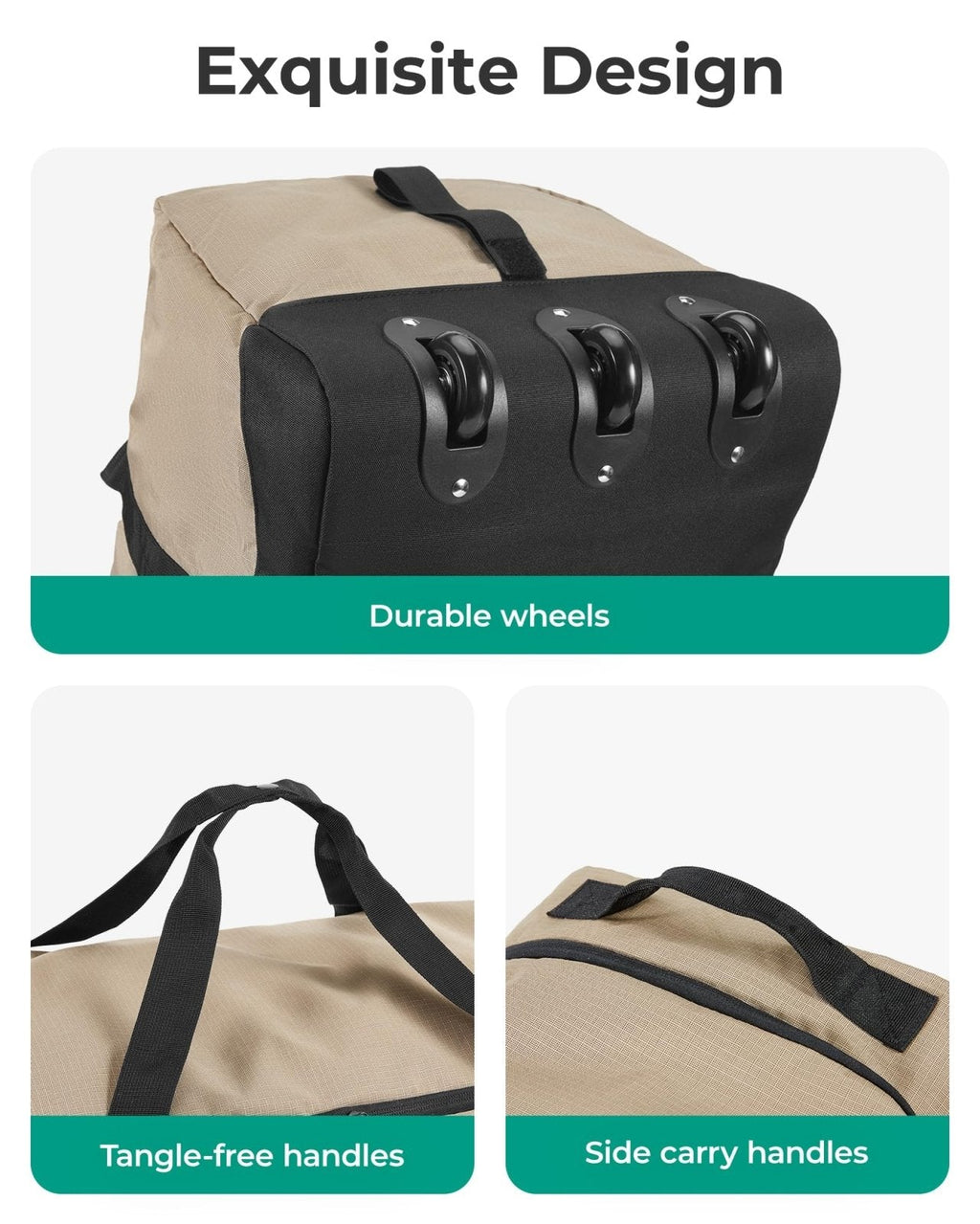 BAGSMART 83L Foldable Travel Bag, Large Duffle Bag for Travel, Weekender Duffel Luggage Bag for Sport College Camping, Water Resistant, Brown