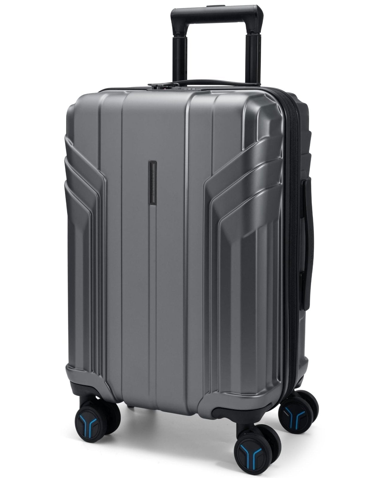 BAGSMART Expandable Carry On Luggage 22x14x9 Airline Approved, 1OO% PC Lightweight Hard Shell Suitcase, 20 Inch Travel Luggage with Spinner Wheels, Waterproof Rolling Suitcase, Gray…