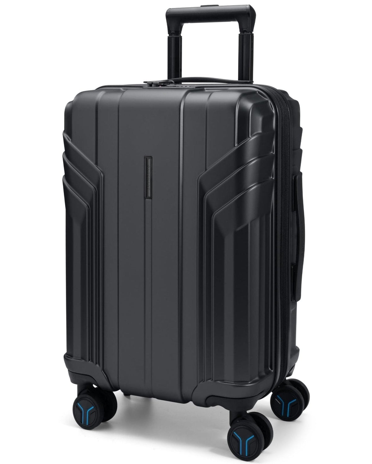 BAGSMART Expandable Carry On Luggage 22x14x9 Airline Approved, 1OO% PC Lightweight Hard Shell Suitcase, 20 Inch Travel Luggage with Spinner Wheels, Waterproof Rolling Suitcase, Black