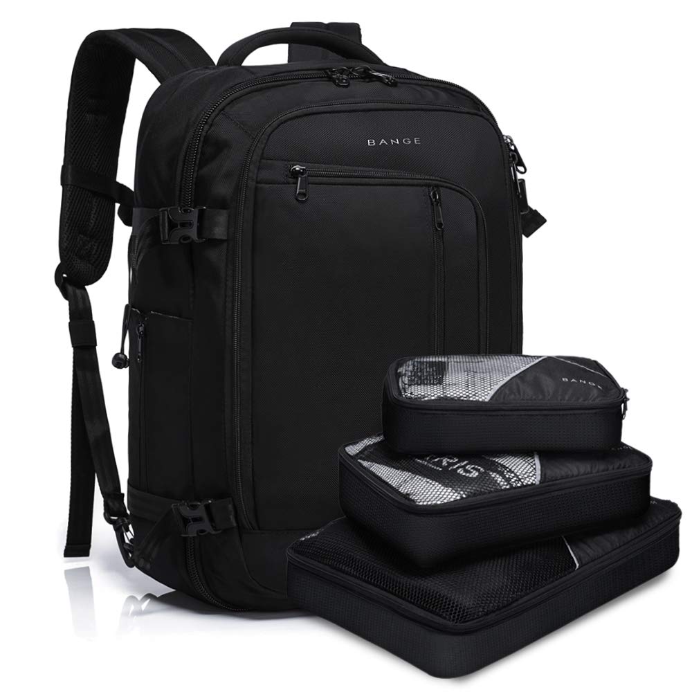 BANGE 40L Men's Travel Backpack,Carry on Airline Approved Backpacks, Business Laptop Daypack for 17.3Inch Notebook