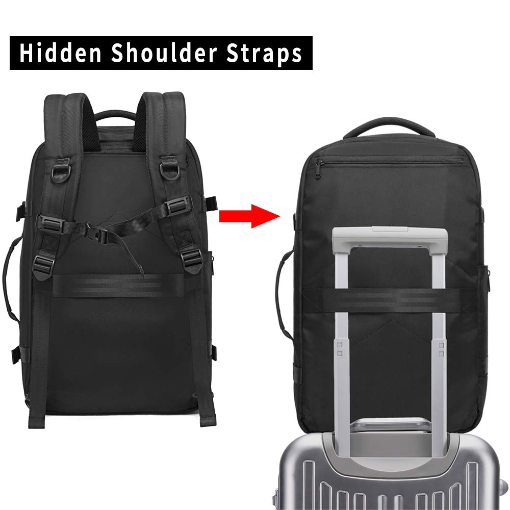 BANGE 40L Men's Travel Backpack,Carry on Airline Approved Backpacks, Business Laptop Daypack for 17.3Inch Notebook