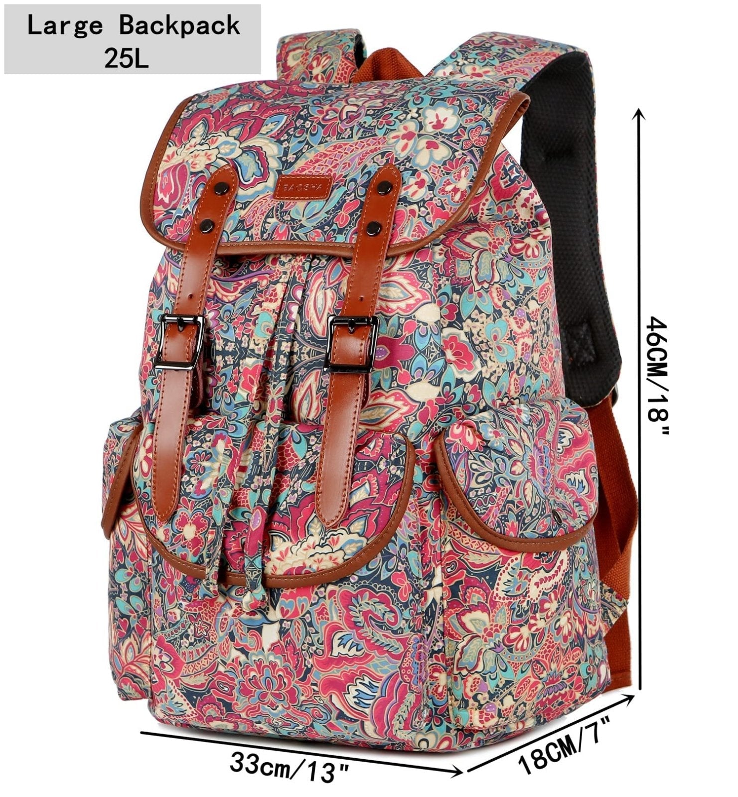 Baosha Large Women Laptop Backpack 15.6 inch Computer Backpack Travel Hiking Backpack With Free Toiletry bag CN - 01 (HS)
