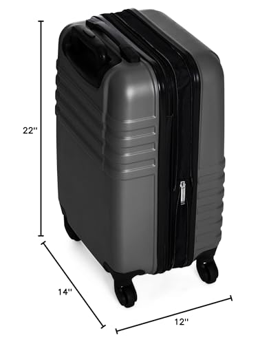 Ben Sherman Hereford Spinner Travel Upright Luggage, Grey, 20 - Inch Carry On